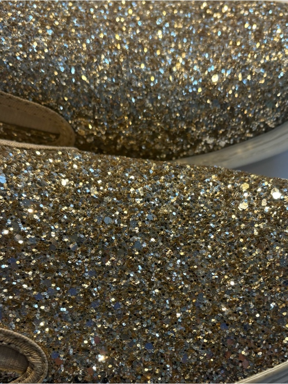 Old Navy Glitter Slip-On Sneaker, Gold Glitter, women’s size 10. - Picture 5 of 10